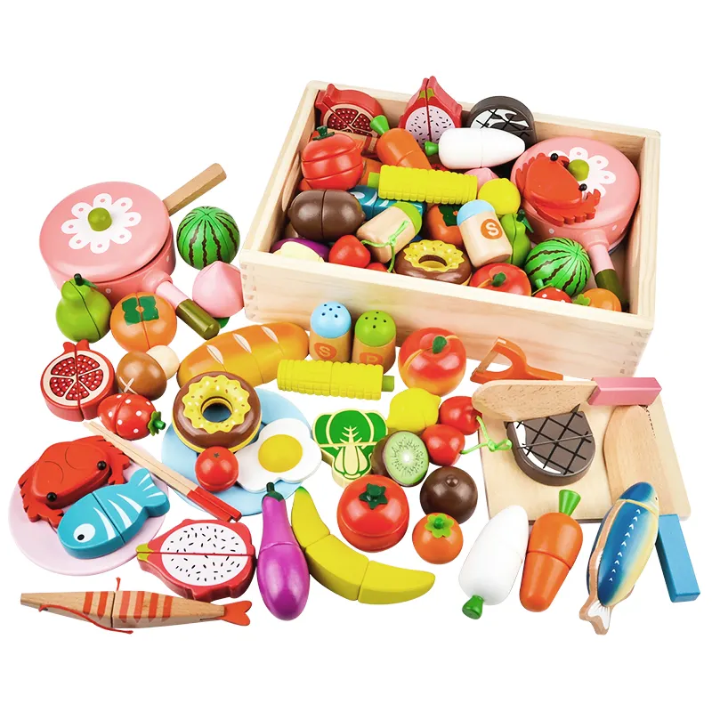 Juguetes Montessori frutas y verduras en madera – Equilibrio Store